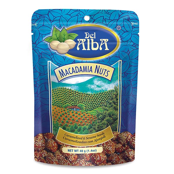 Nuez Macadamia Del Alba Caramelo Ajonjolí 40g