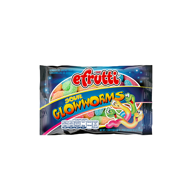 Goma Efrutti Sour Glow Worm 50g