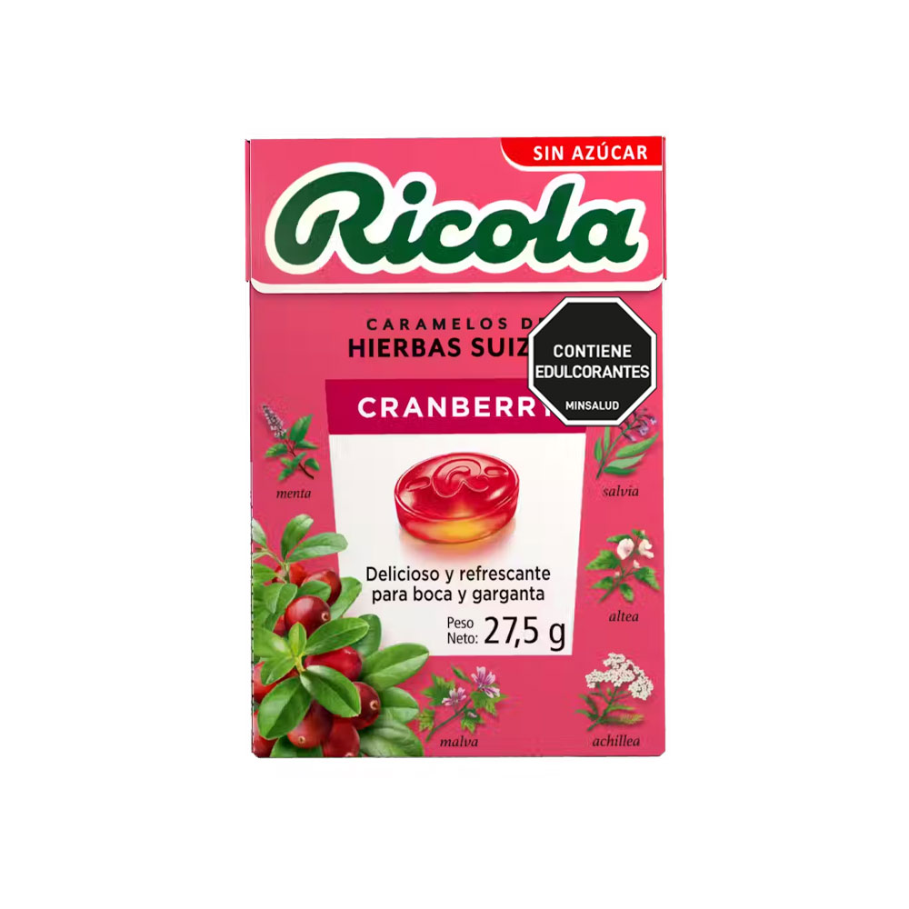 Dulce Ricola Cranberry Sugar Free 27.5g
