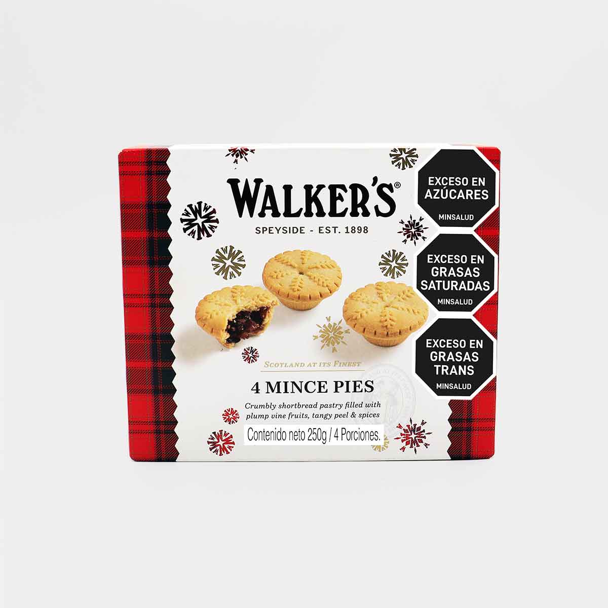 Tempo Galletas Walkers 4 Mince Pies 250g