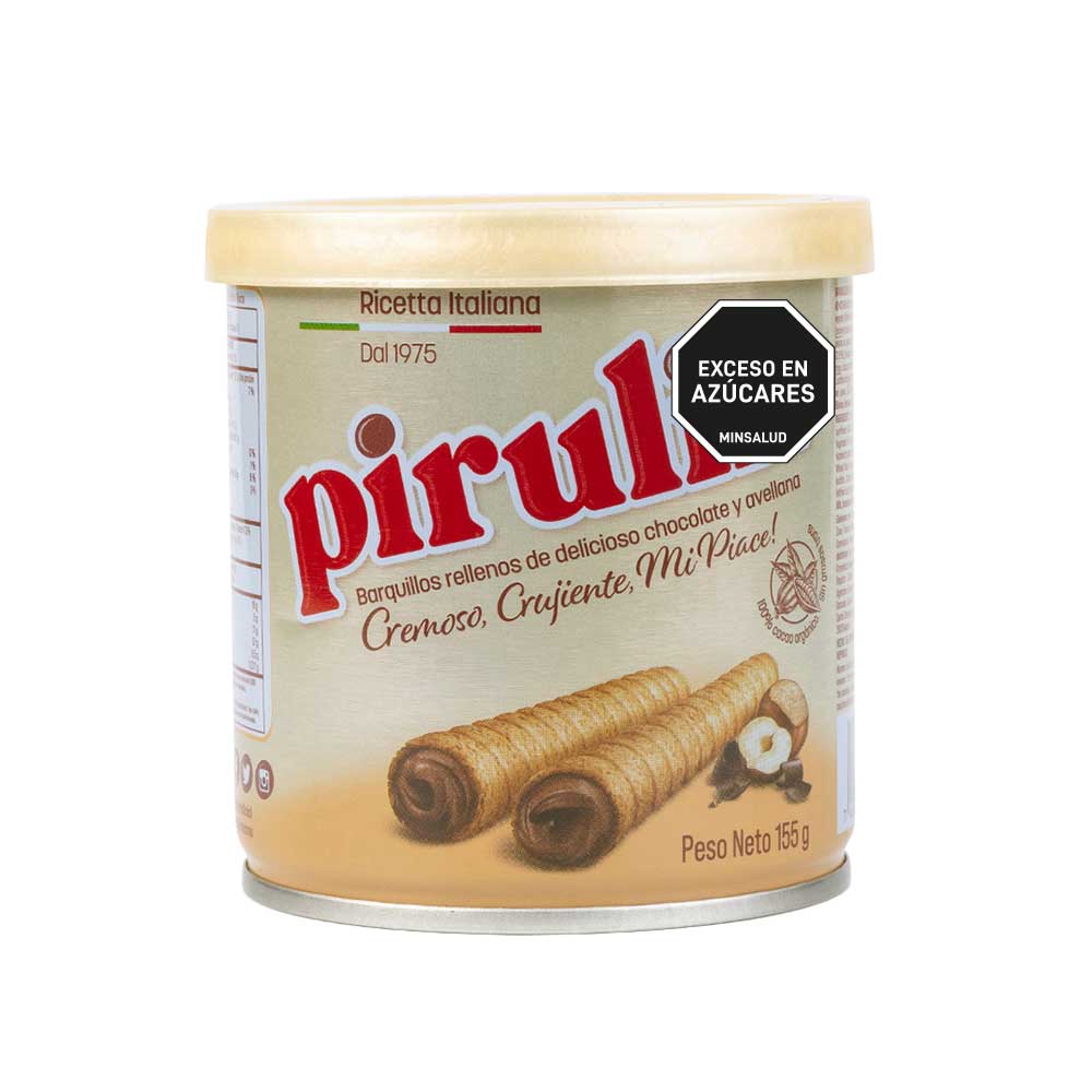 BARQUILLO PIRULIN CHOCO AVELLANA lt 155g