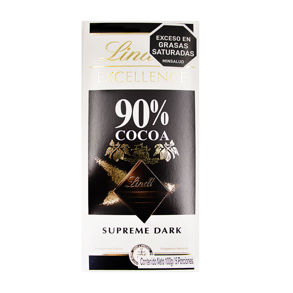 CHOCOLATE LINDT DARK 90 EXCELLENCE TAB 100g