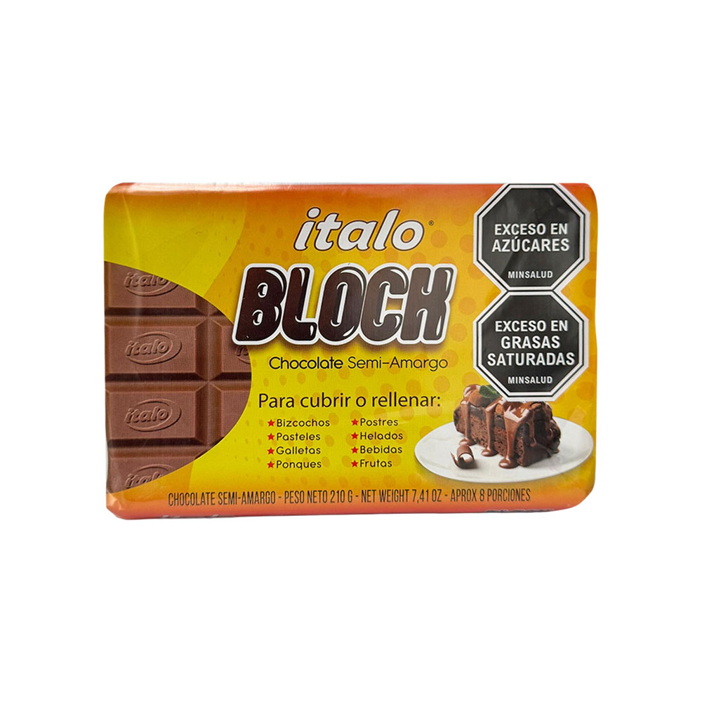 Chocolate Italo Block Semi Amargo 210g