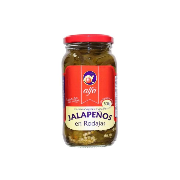 Jalapeños Alfa en rodajas 500g