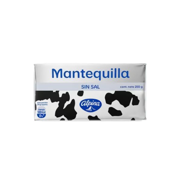 Mantequilla Alpina Sin Sal 250g