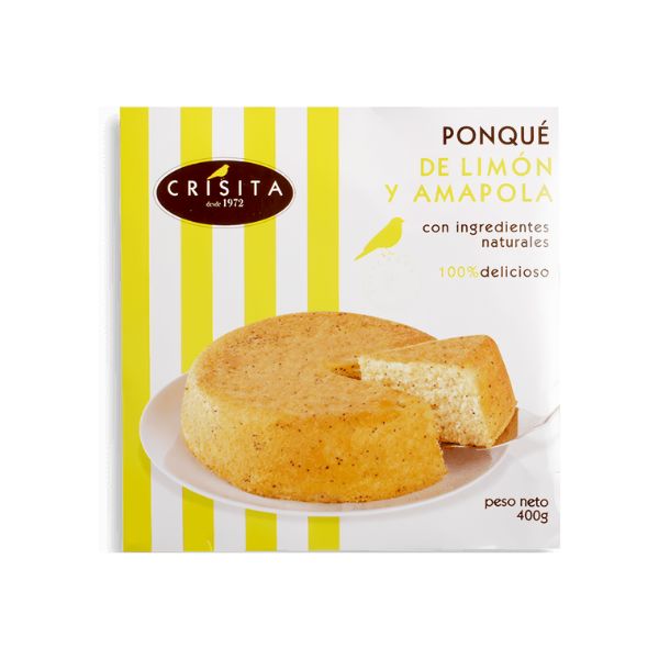 Pastel Crisita Limón Amapola 400g