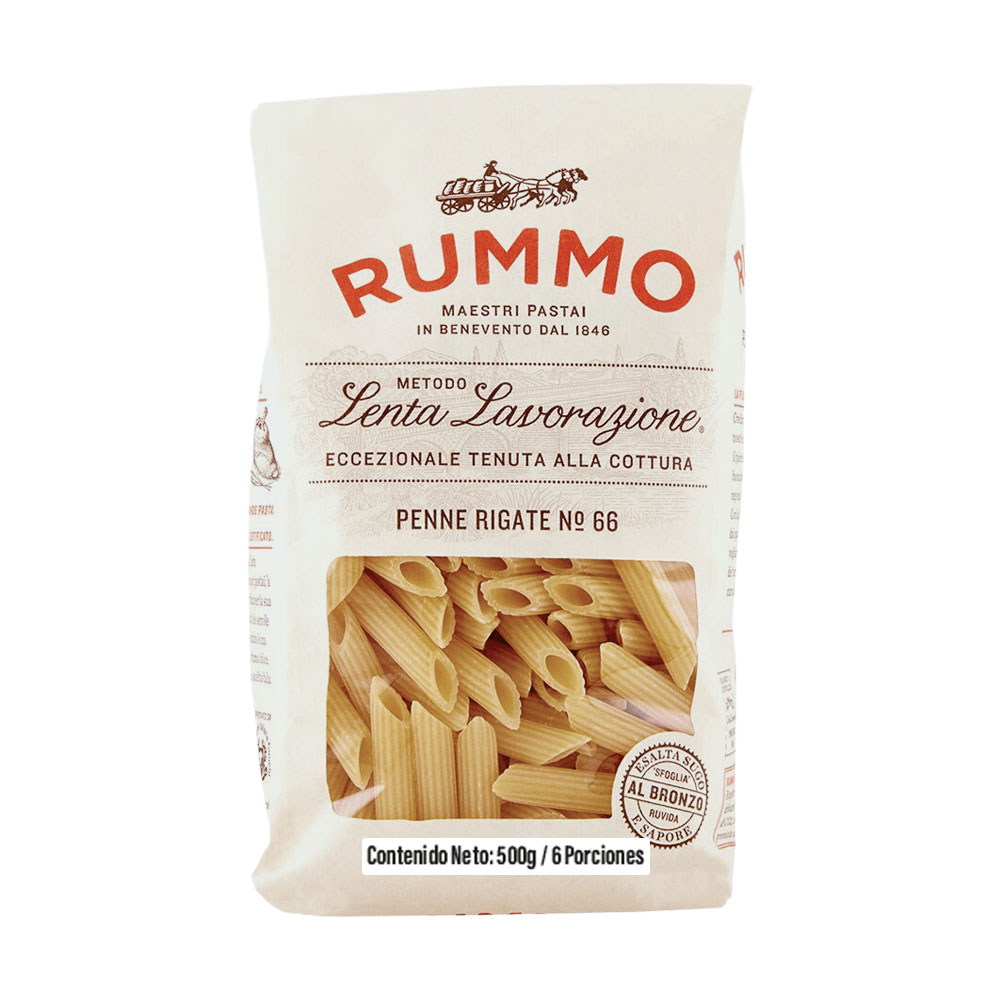 Pasta italiana Rummo Penne Rigate 500g