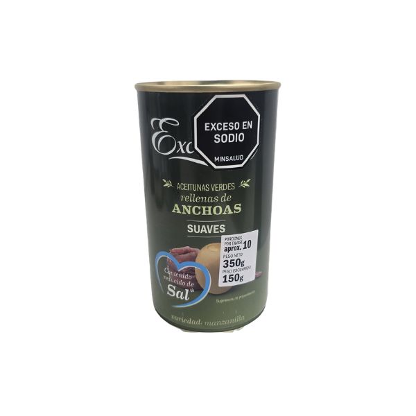 Aceitunas Excelencia Verdes Rellenas de Anchoas Suaves